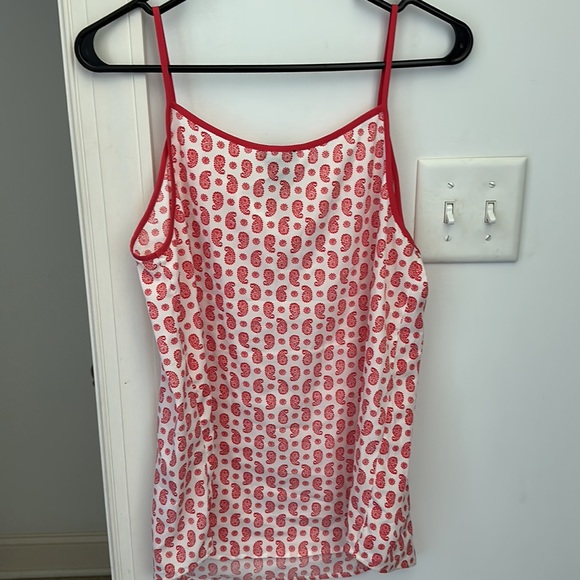 🌟2/$10🌟Ann Taylor Burnt Orange Paisley Tank - Picture 2 of 4
